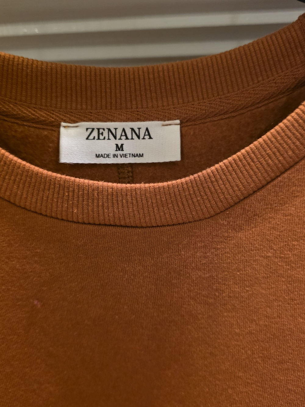 Zenana Outfitters Rust Orange Sweatshirt & Jogger Set - Picture 4 of 4